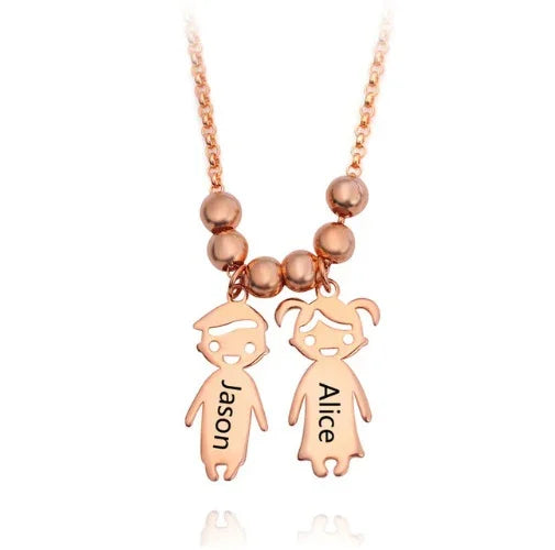 Collar de acero inoxidable para niños y niñas de JewelryDreams, diseño creativo y personalizado en estilo europeo y americano.