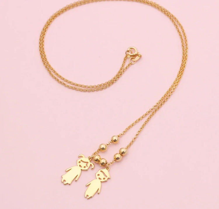 Collar de acero inoxidable para niños y niñas de JewelryDreams, diseño creativo y personalizado en estilo europeo y americano