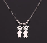 Collar de acero inoxidable para niños y niñas de JewelryDreams, diseño creativo y personalizado en estilo europeo y americano.