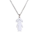 Cadena de acero inoxidable para niño y niña de JewelryDreams, diseño personalizado y moderno en estilo europeo y americano.
