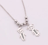 Collar de acero inoxidable para niños y niñas de la marca JewerlyDreams, diseño personalizado y elegante, estilo europeo y americano.