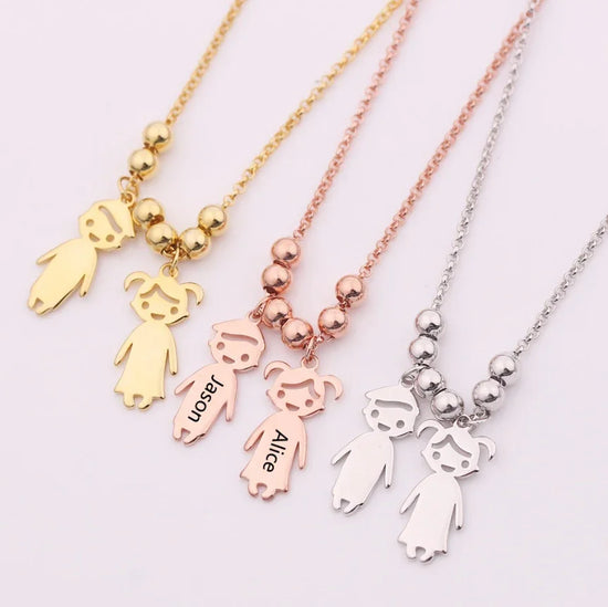 Collar de acero inoxidable para niños y niñas de JewelryDreams, diseño creativo y personalizado, estilo europeo y americano.